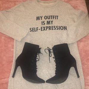Zara Expression Sweatshirt Dress